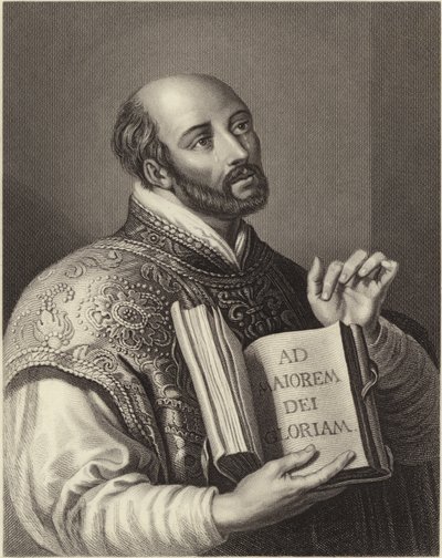Ignatius af Loyola (gravering) af Peter Paul (after) Rubens