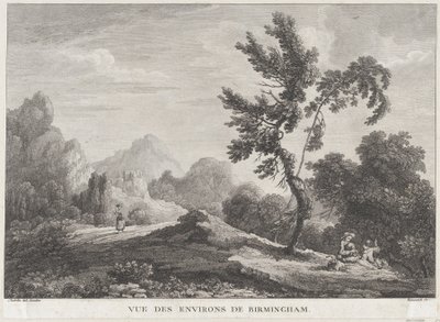 Udsigt over Birmingham, ca. 1755., ca. 1755. af Peter Paul Benazech