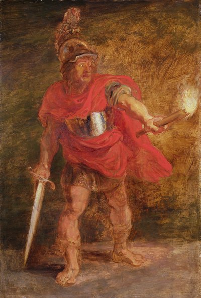 Aeneas i underverdenen (olie på panel) af Peter Paul Rubens