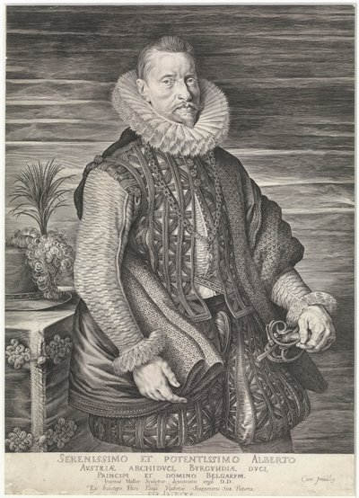 Ærkehertug Albert af Østrig (gravering) af Peter Paul Rubens