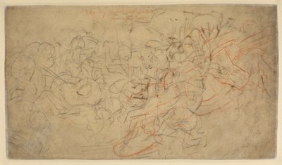 Slaget mellem rytterne (bagsiden) af Peter Paul Rubens