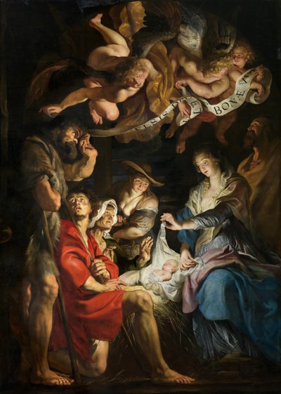 Kristi fødsel, hyrdernes tilbedelse af Peter Paul Rubens
