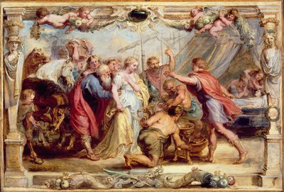 Brise er givet tilbage til Achilleus, 16301631 af Peter Paul Rubens