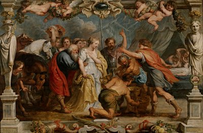 Briseis gengivet til Achilleus af Peter Paul Rubens