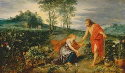 Kristus viser sig for Maria Magdalene påskemorgen (Noli me tangere). Omkring 1626 af Peter Paul Rubens
