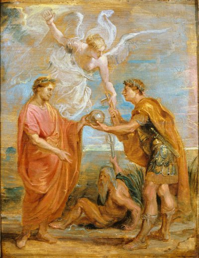 Constantius udnævner Konstantin til sin efterfølger af Peter Paul Rubens