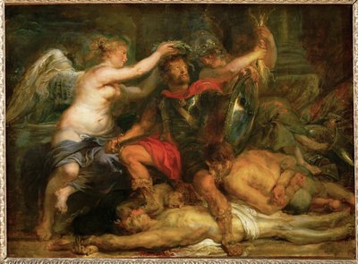 Sejrherrens kroning, ca. 1630 (maleri på egetræ) af Peter Paul Rubens