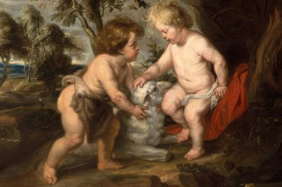 Den lille Jesus med drengen Johannes af Peter Paul Rubens