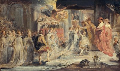 Dronningens kroning (skitse til Medici-cyklussen) af Peter Paul Rubens