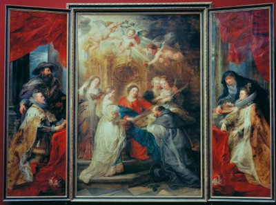 St. Virgin viser sig for St. Ildefonso af Peter Paul Rubens
