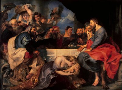 Fest i farisæeren Simons hus, ca. 1620 (olie på lærred) af Peter Paul Rubens