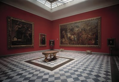 Museets sal, der præsenterer Henri IV i slaget ved Ivry og Henry IV