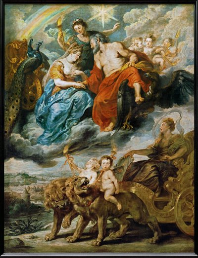 Mødet mellem kongen og Marie de Medicis i Lyon af Peter Paul Rubens