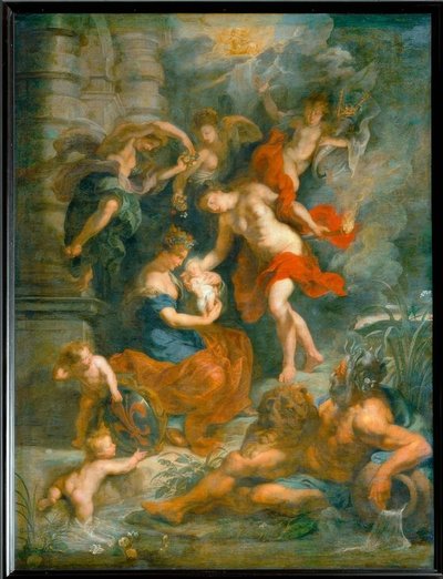 Fødsel af dronning Marie de Medici, i Firenze den 26. april 1573 af Peter Paul Rubens