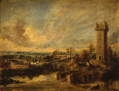 Landskab med et tårn af Peter Paul Rubens