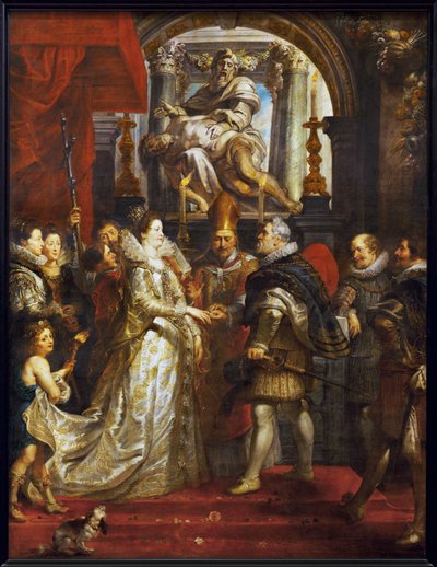 Ægteskab ved fuldmagt mellem Marie de Medicis og Henri IV i Firenze af Peter Paul Rubens