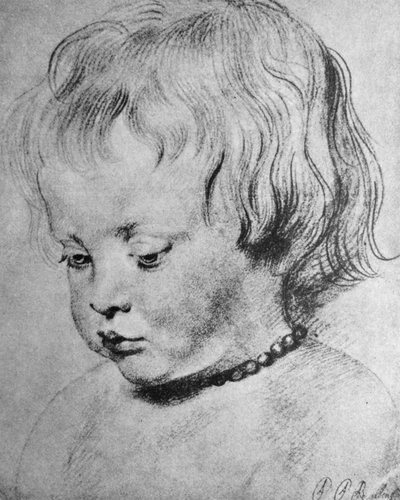 Nicholas Rubens iført en koral halskæde af Peter Paul Rubens