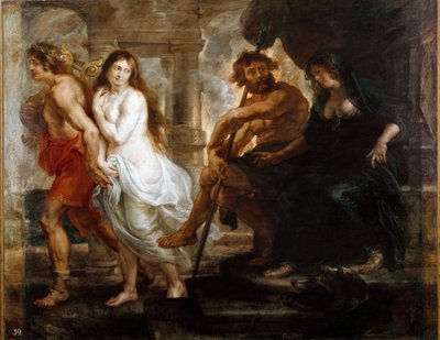 Orphee og Eurydice Maleri af Peter Paul (Pierre-Paul) Rubens (eller Peter Paul eller Petrus Paulus) (1577-1640) 1636 Dim. 194x245 cm Madrid, Musee du Prado af Peter Paul Rubens