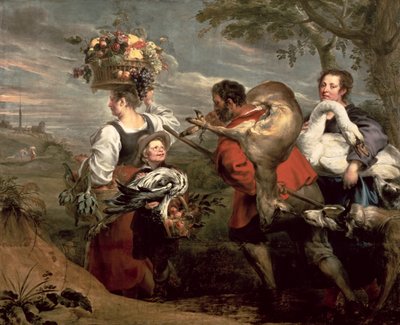 Bønder går på marked af Peter Paul Rubens