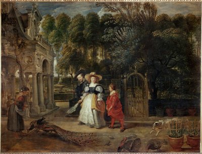 Peter Paul Rubens og hans anden kone Helene Fourment i haven (olie på lærred) af Peter Paul Rubens