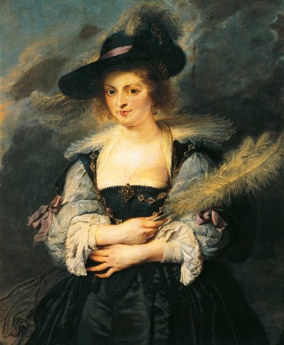 Portræt af Helene Fourment, af Peter Paul Rubens (1577-1640), Detail af Peter Paul Rubens