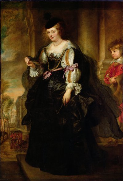 Portræt af Helene Fourment med en vogn, ca. 1639 af Peter Paul Rubens