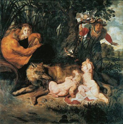 Romulus og Remus (olie på lærred) af Peter Paul Rubens