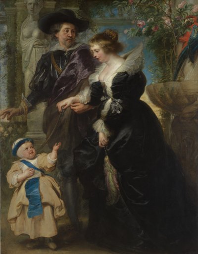 Rubens, hans kone Helena Fourment 1614-1673, og deres søn Frans 1633-1678, ca. 1635. af Peter Paul Rubens
