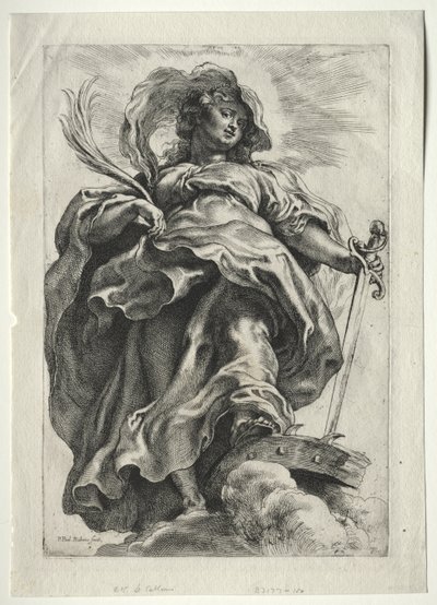 St. Catherine i skyerne af Peter Paul Rubens