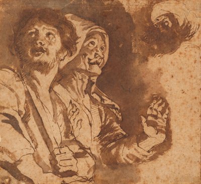 Studie til et billede af hyrdernes tilbedelse af Peter Paul Rubens