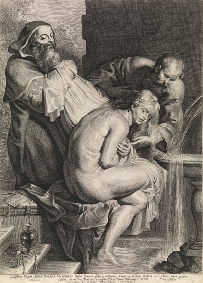 Suzanne og de gamle mænd (gravering) af Peter Paul Rubens