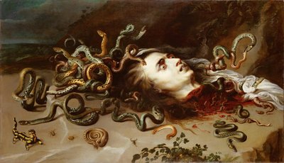 Tete de Meduse - Leder af Medusa - Pieter Paul Rubens (1577-1640). Olie på lærred, ca. 1617-1618. Mål: 68,5x118 cm. Kunsthistorisk museum, Vienne af Peter Paul Rubens