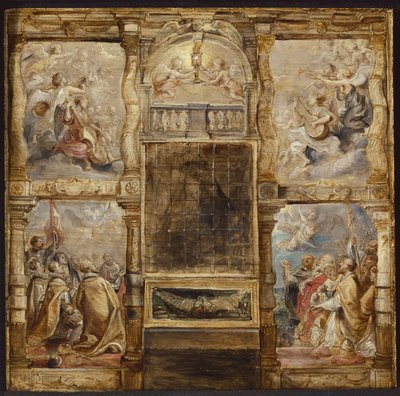 Eukaristiens tilbedelse, ca. 1626 af Peter Paul Rubens