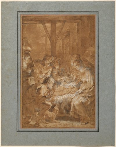 Die Anbetung der Hirten af Peter Paul Rubens