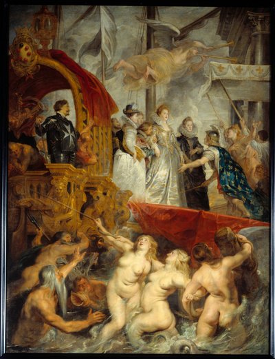 Marie de Medicis afskibning i havnen i Marseille i november af Peter Paul Rubens