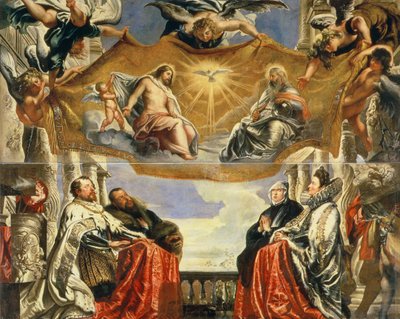 Gonzaga-familien i tilbedelse af den hellige treenighed af Peter Paul Rubens