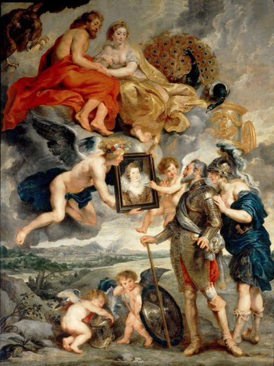 Præsentationen af hendes portræt til Henry IV Marie de Medici-cyklussen af Peter Paul Rubens