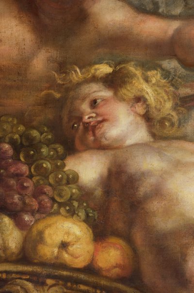 The Rubens Ceiling, Bankethus, Whitehall, ca. 1629-34 (olie på lærred) af Peter Paul Rubens