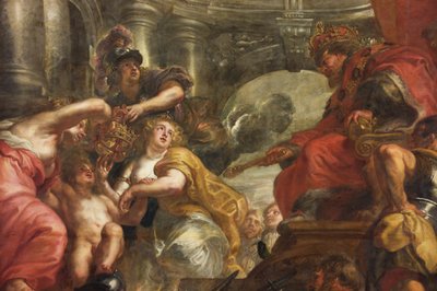 The Rubens Ceiling, Bankethus, Whitehall, ca. 1629-34 (olie på lærred) af Peter Paul Rubens
