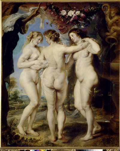 De tre nåder - olie på lærred af Peter Paul Rubens
