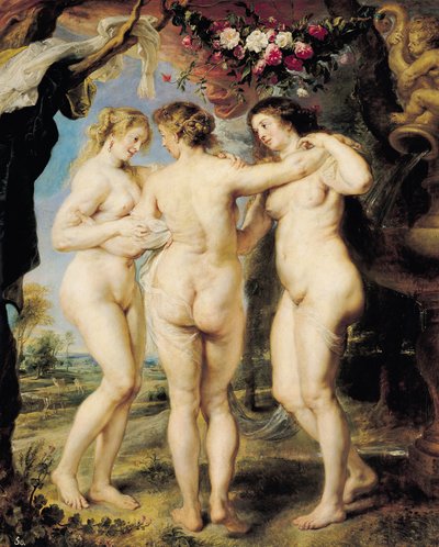 The Three Graces, ca. 1636-39 (olie på lærred) af Peter Paul Rubens
