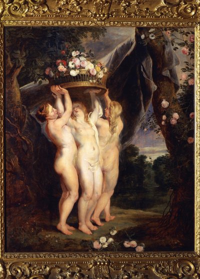 De tre gracer (olie på lærred af Peter Paul Rubens