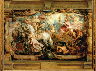 Kirkens triumf over raseri, uenighed og had (maleri på træ) af Peter Paul Rubens