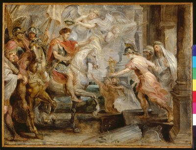 Konstantins triumferende indtog i Rom (olie på træ) af Peter Paul Rubens