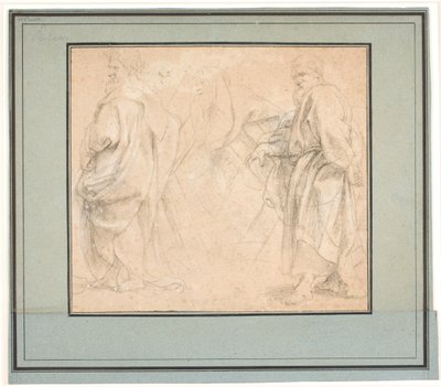 To studier for St. Andrew og et studie for en gammel præst (Melkisedek?) af Peter Paul Rubens