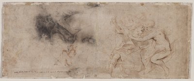 Venus afvæbner Mars, Drapery Study, ca. 163235. af Peter Paul Rubens