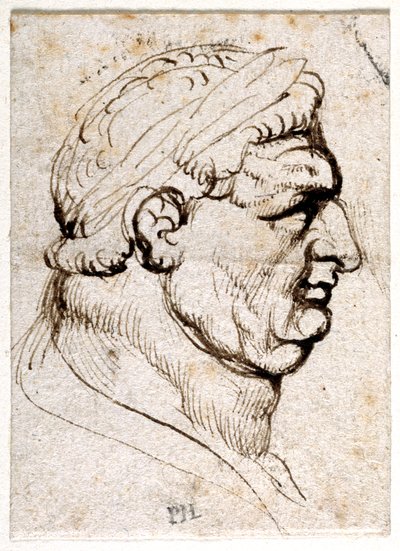 Vitellius, fra ti tegninger af otte af de første tolv Cæsarer, efter Giovanni da Cavinos medaljer (pen og blæk på papir) af Peter Paul Rubens