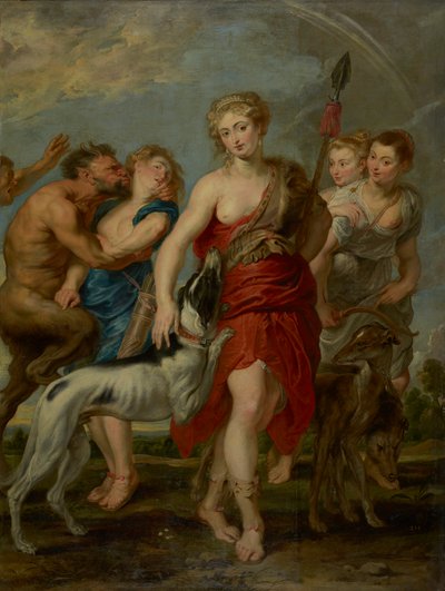 Diana og hendes nymfer på jagt, 1627-8 af Peter Paul studio of Rubens