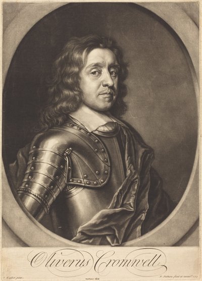 Oliver Cromwell af Peter Pelham after Robert Walker