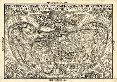 Tipus Orbis Universalis af Peter & Pomponius Mela Bienewitz Apian